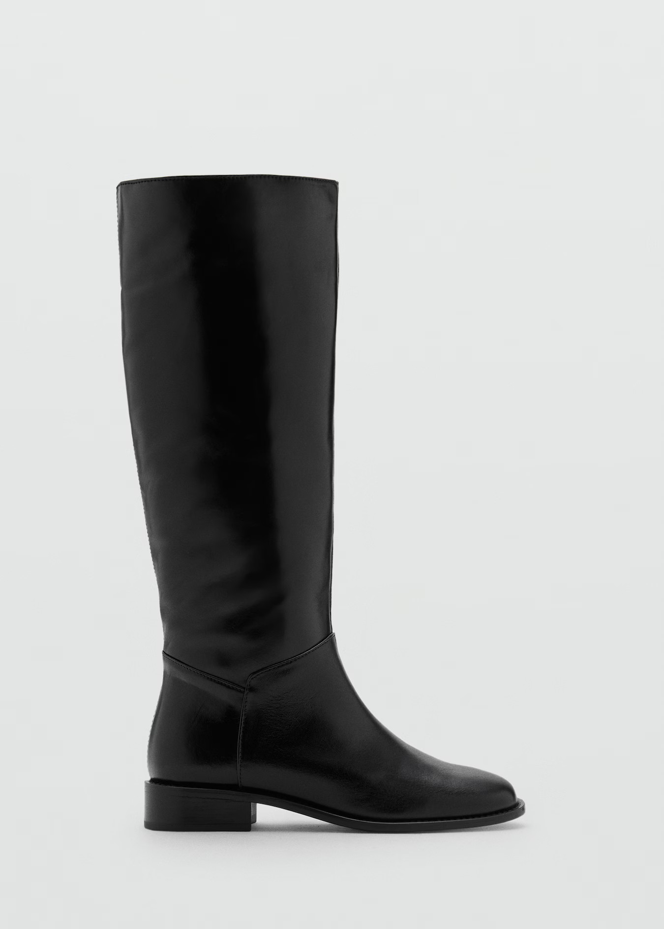 Leather high boots | Mango EU