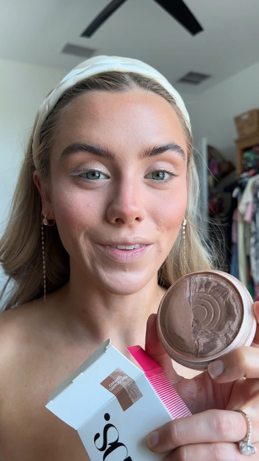 Dibs beauty my code is SLOANE. My favorite product is the dibs beauty baked bronzer in shade Carmel cappuccino but I also love spiced chai. Awaken sun-kissed skin with DIBS Beauty's Duet Baked Bronzer, a talc-free duo with jojoba, macadamia & hibiscus oil for a bronzed, blurred rolling glow @dibsbeauty       @ulta 

#LTKBeauty #LTKselfcare #LTKgrwm