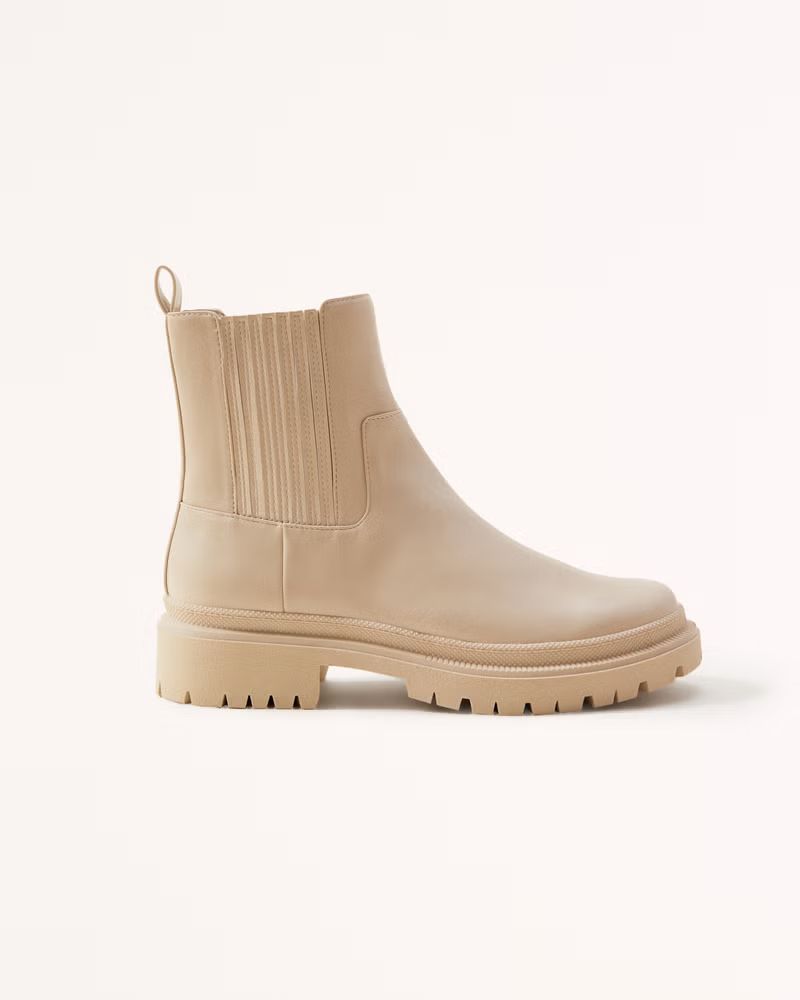 Women's Chunky Chelsea Boots | Women's Shoes | Abercrombie.com | Abercrombie & Fitch (US)