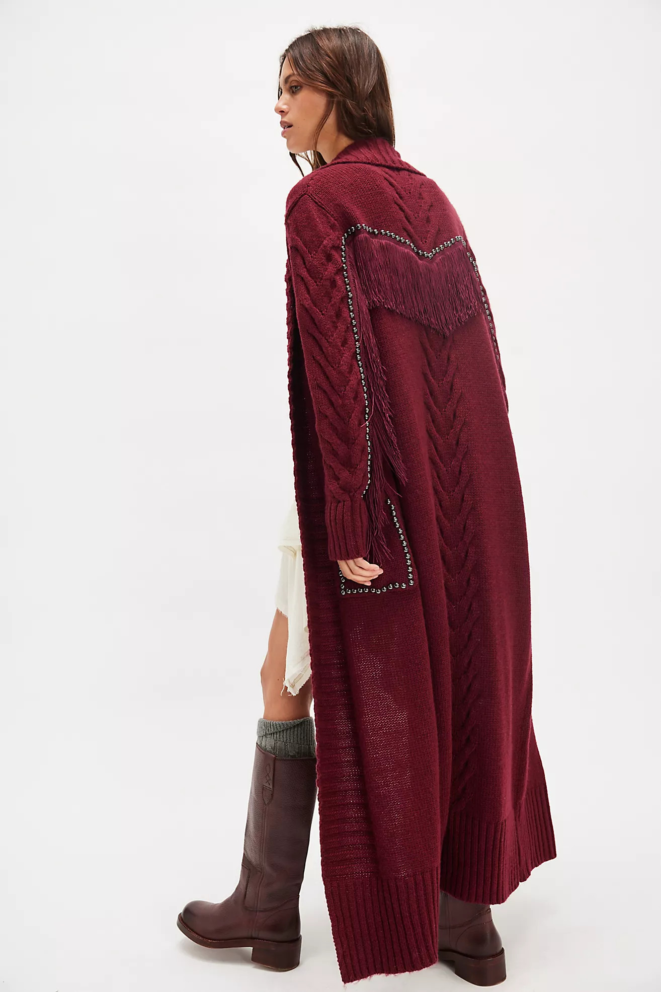 Understated Leather Rodeo Studded Sweater Trench Coat | Free People (Global - UK&FR Excluded)