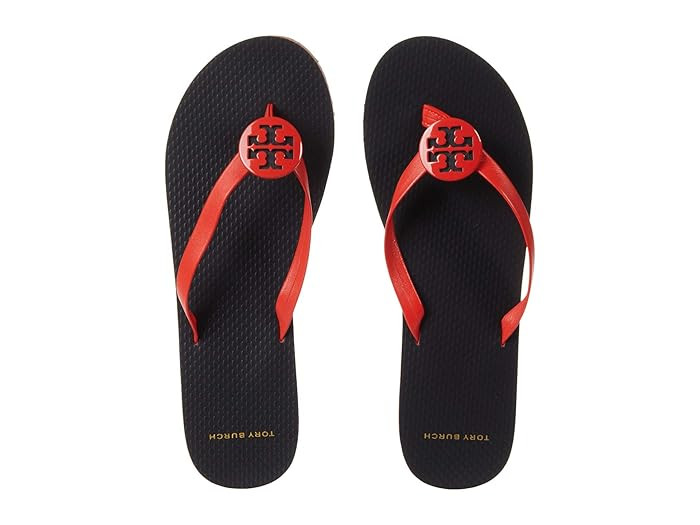 Tory Burch Minnie Flip-Flop (Grenadine/Tory Navy/Multi) Women's Shoes | Zappos