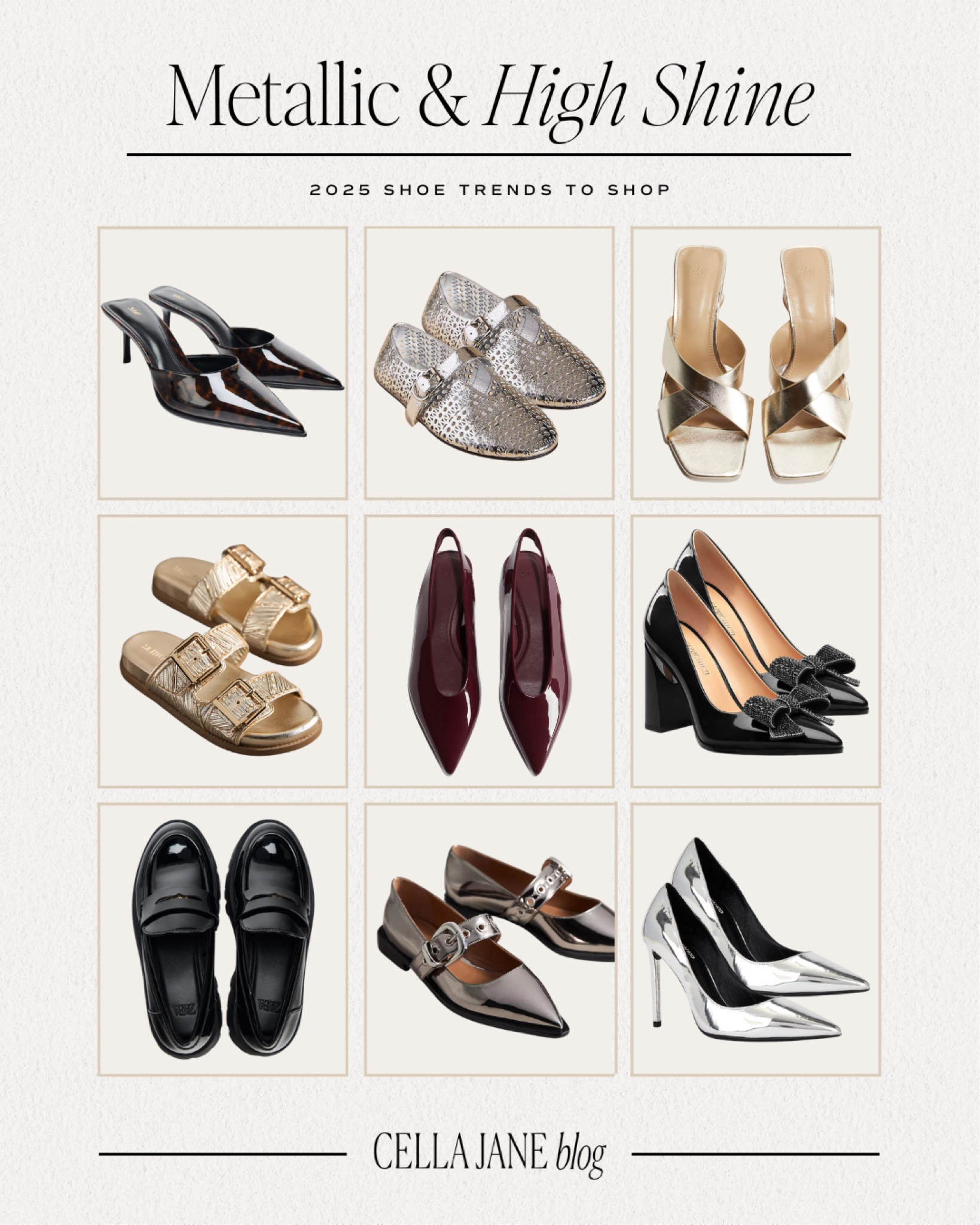 2025 Shoe Trend to Shop: Metallic and High Shine Shoes!

#LTKStyleTip #LTKShoeCrush