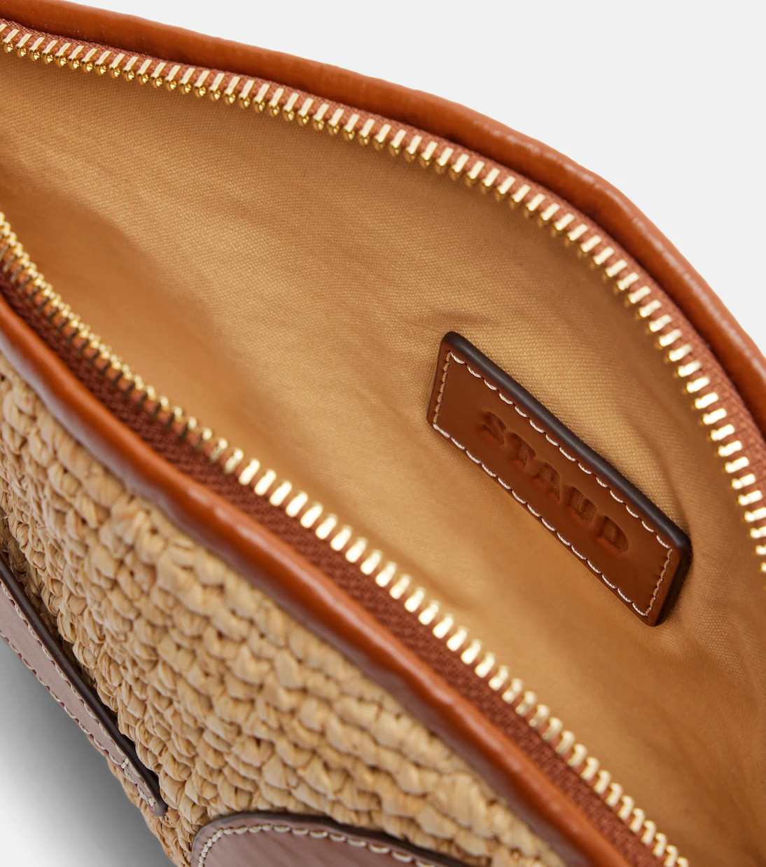 Pesce leather-trimmed raffia clutch | Mytheresa (UK)