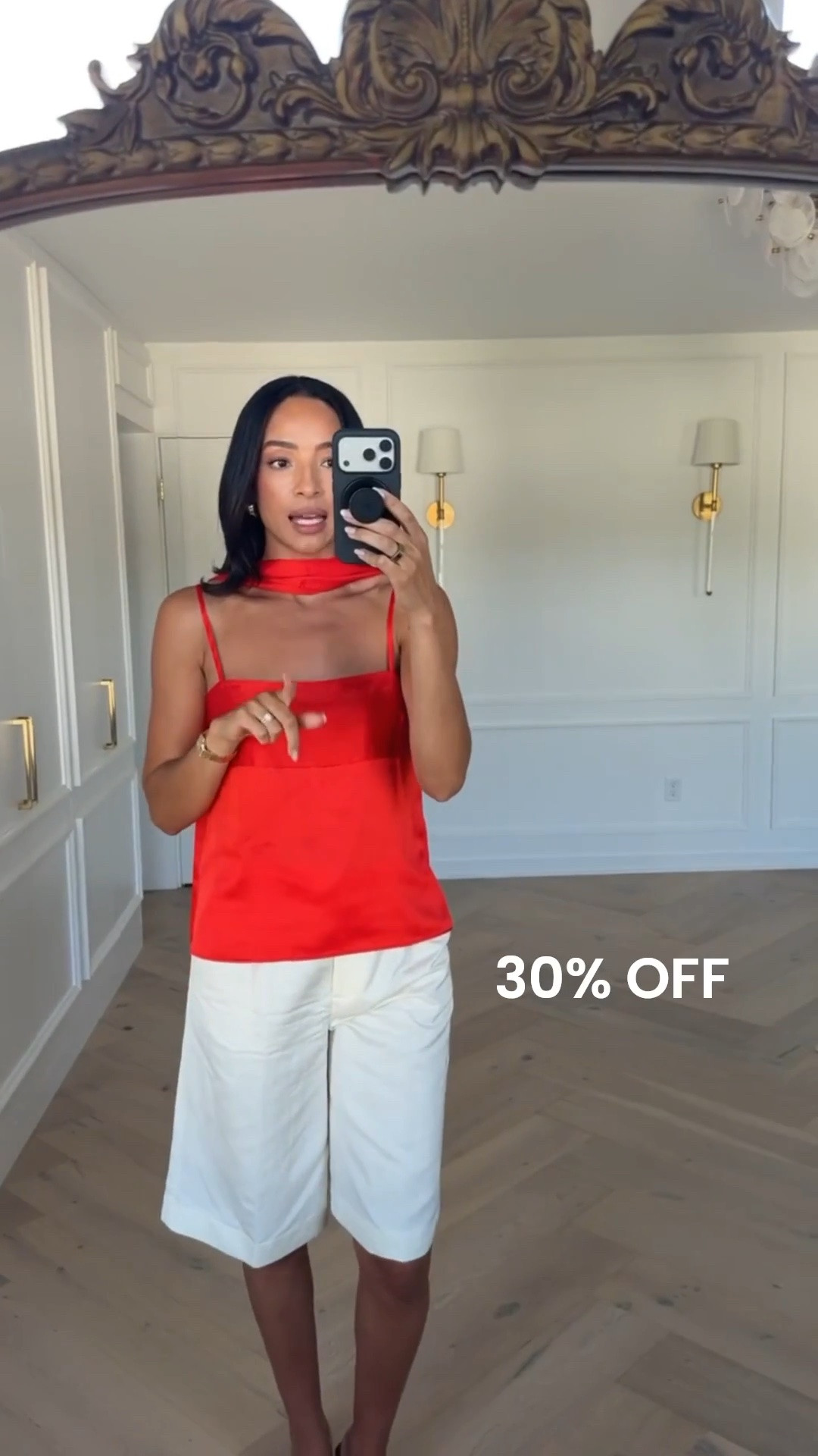 Satin top 30% OFF!! This satin top has a removable scarf and is so cute for date night or fancy events. It looks cute with shorts now and can be styled with jeans or pants in the fall. Wearing size S tank and size 6 linen shorts 

fall outfit, fall fashion, fall outfits women, Anthropologie sale, date night outfit, dinner outfit, summer outfit, summer fashion

#LTKSaleAlert #LTKSeasonal