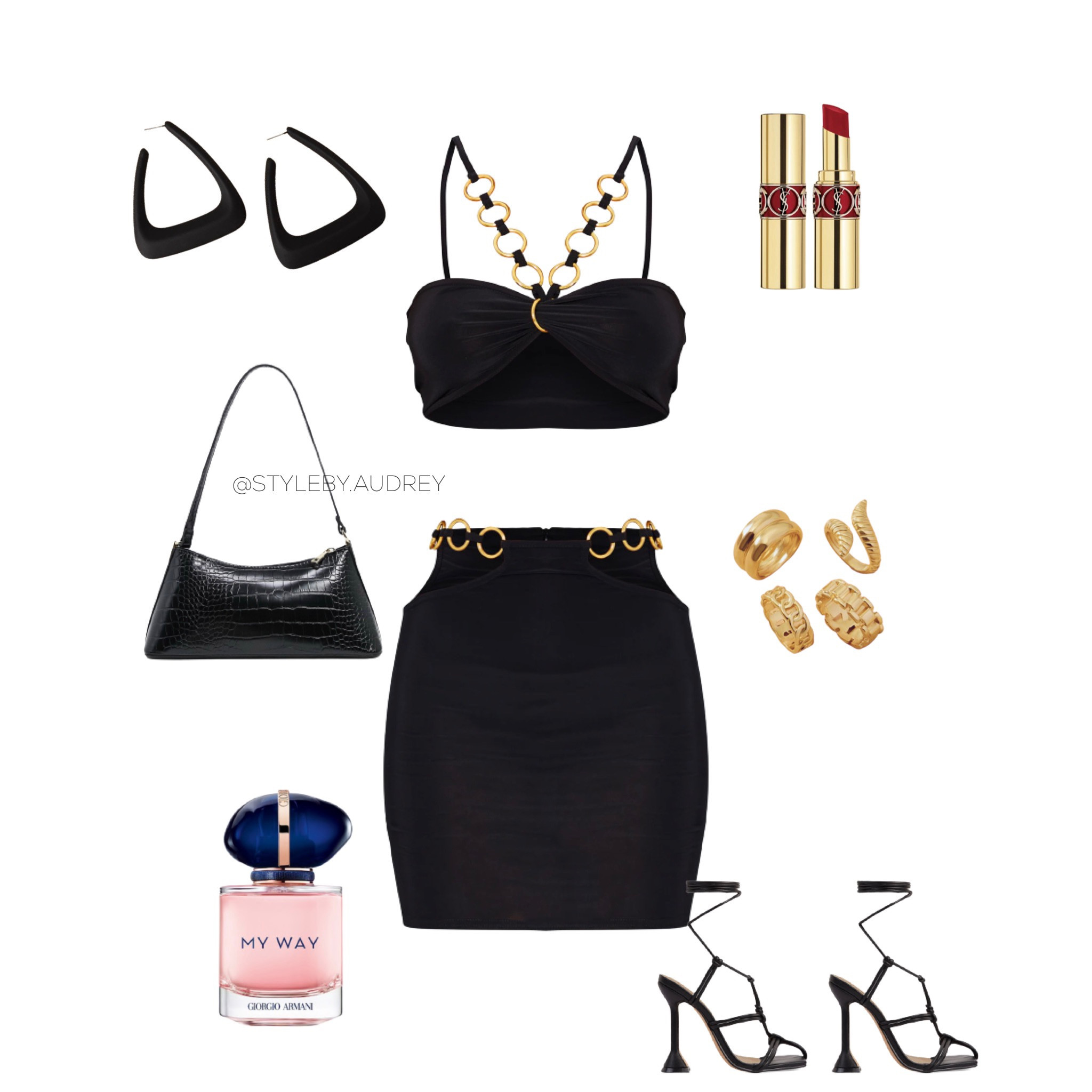 Girls night out outfit 🤍 black with a little touch of gold tone | tell me if you like it in the comments 🥰 

Swipe right for details ♡ 
.
.
.
.
.
.

#virtualstylist #virtualstyle #outfitinspiration #outfitoftheday #outfitinspo #styleideas #asos #blackdress #laceupheels #brownoutfit #fashionlover #prettylittlething #aesthetics #itgirls #fashioninspo #fashionblogger #fashionblog #reels #viral #fashionreel #reelfashion #contentcreator #simmishoes #explore #minidress #crocobag #luxurystyle #cute #outfitpost #outfitsociety 