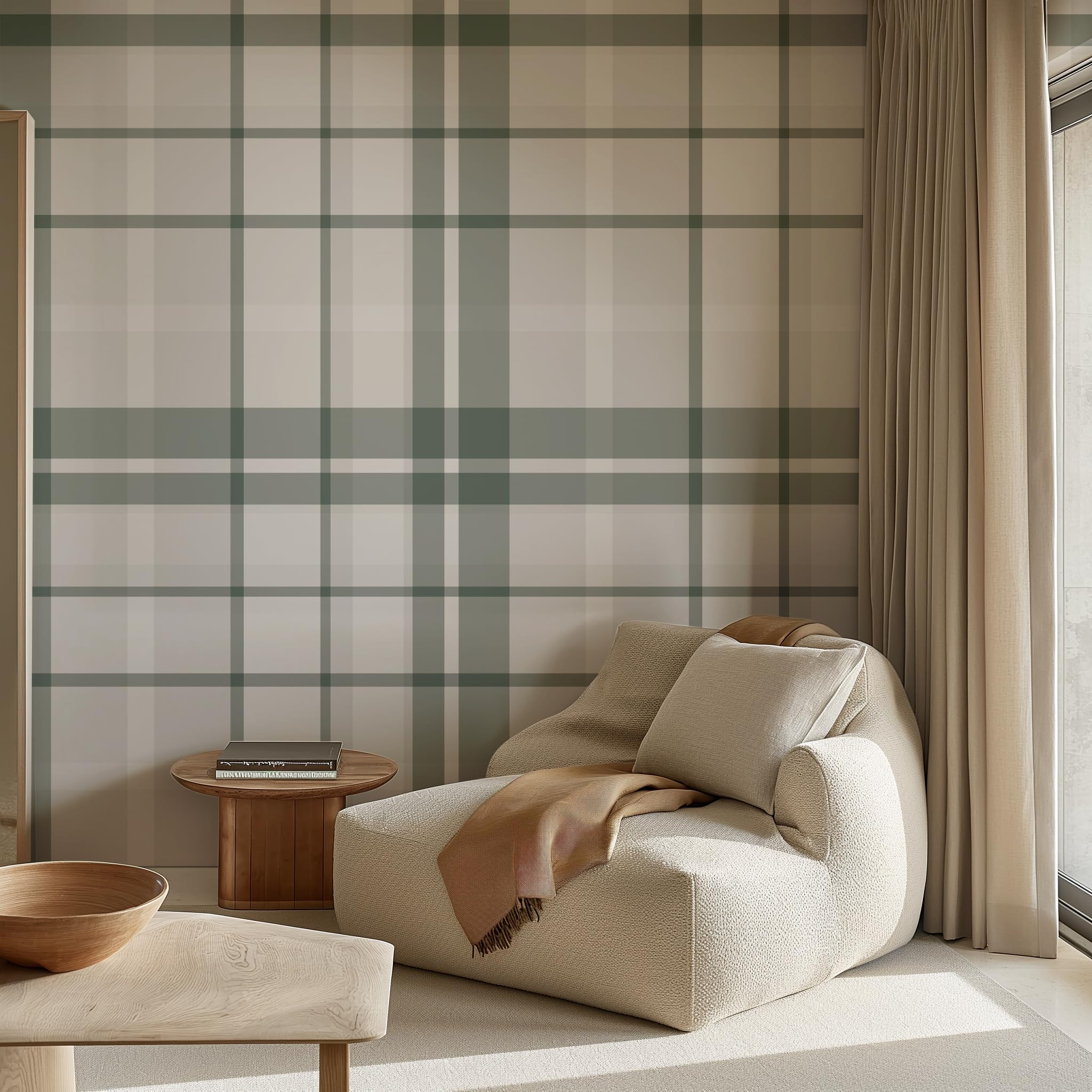 The Allie Hunter Collection - Oversized Plaid in Green X Studio Periwink (Size: Sample 12 X 12, M... | Amazon (US)