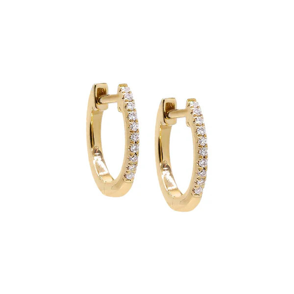 Diamond Huggie Earring 14K | Adina Eden