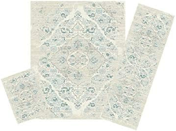 Persian Area Rugs Victoria 3 Piece Set Cream | Amazon (US)