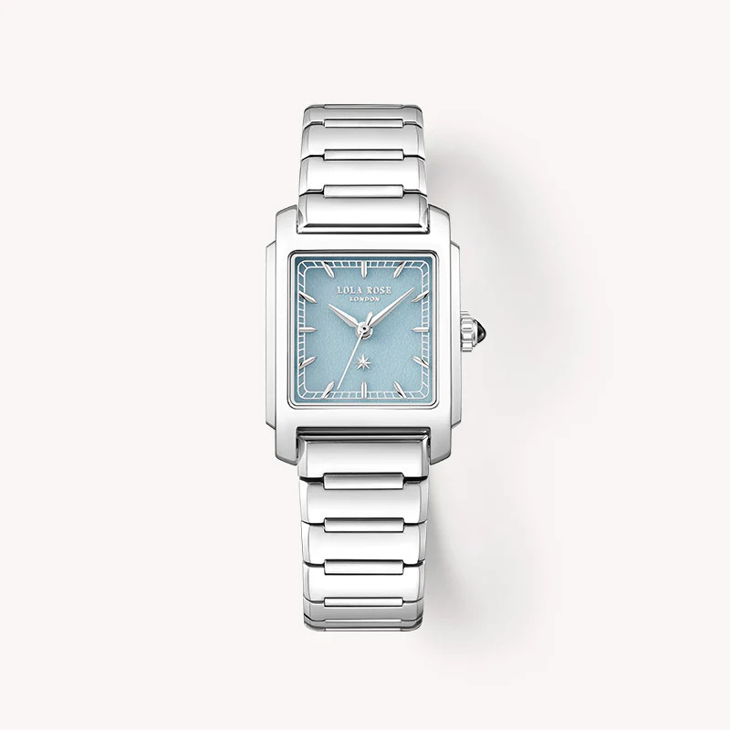 Lola Rose Urban Trail Blue Square Watch | Minimalist Geometric Women's Watch | Lola Rose