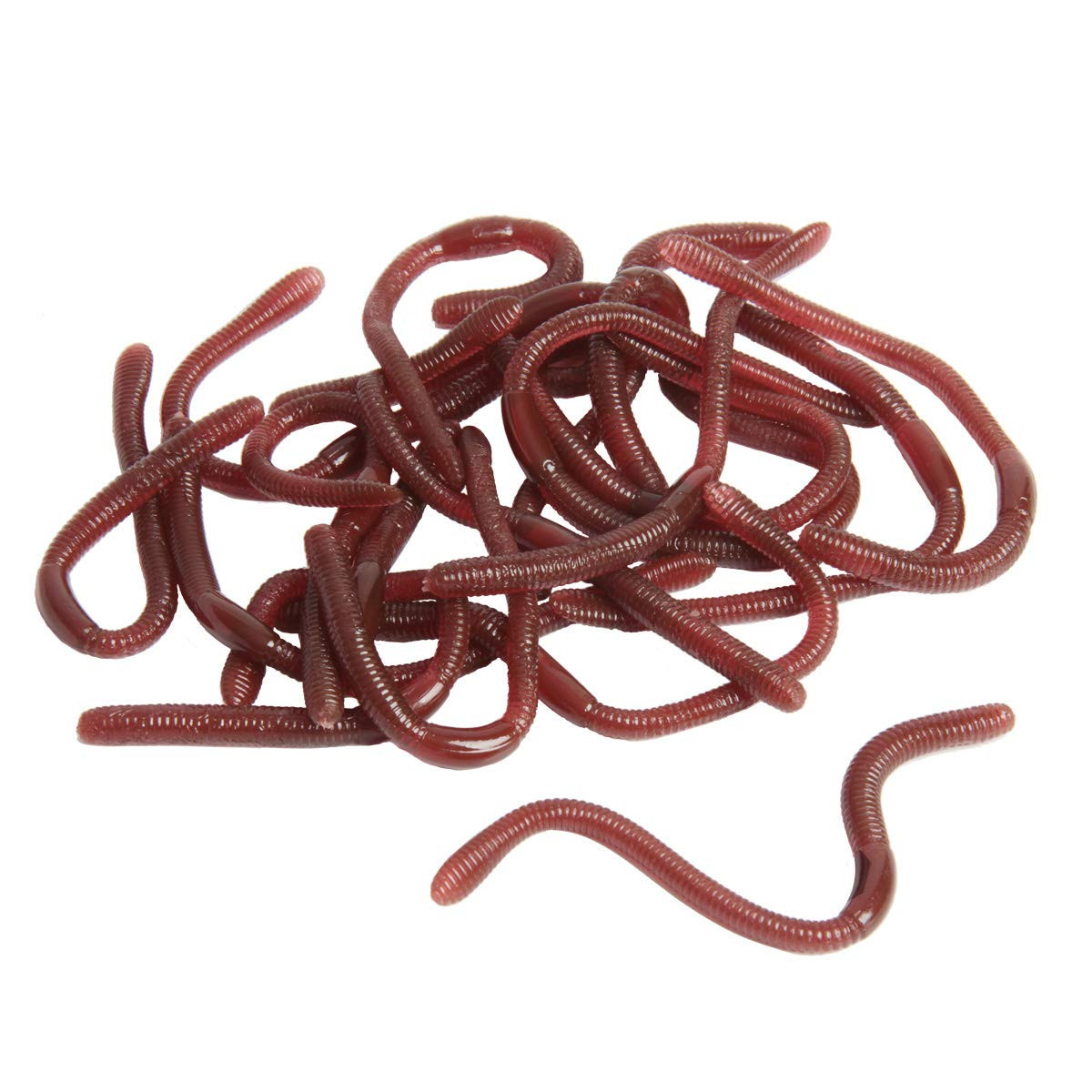 24 Pieces Fake Earthworm Faux Plastic Soft Lifelike Stretchy Rubber Earthworms Trick Toy Fishing ... | Amazon (US)