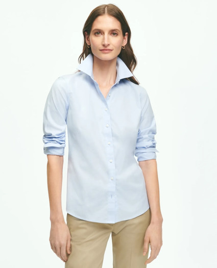 Fitted Non-Iron Stretch Supima® Cotton Dress Shirt | Brooks Brothers