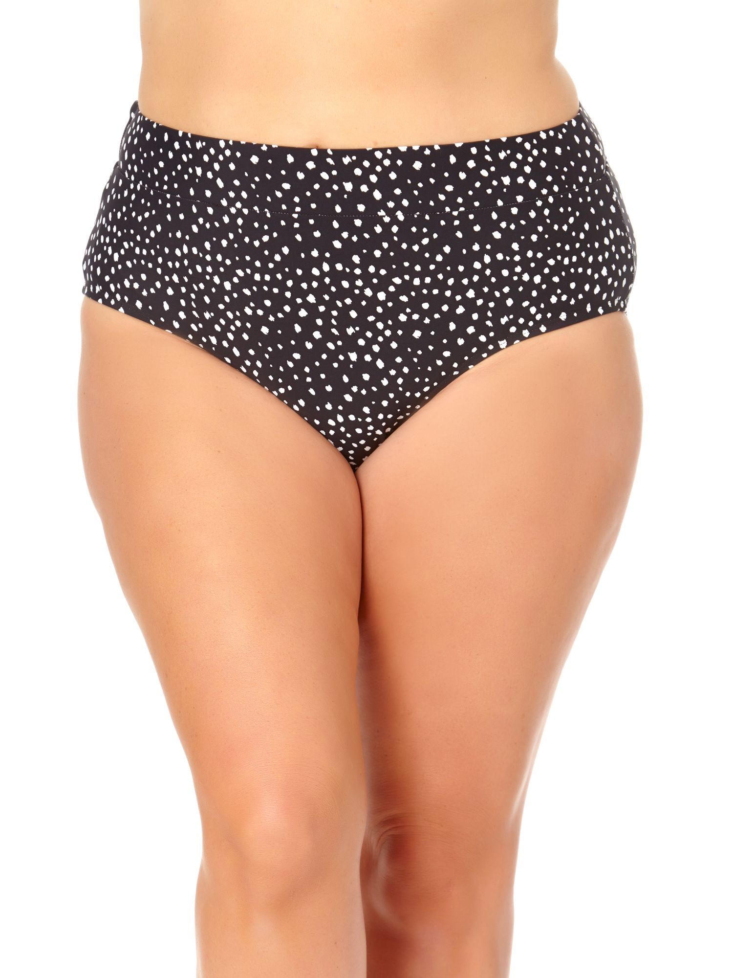 Time and Tru Plus Abstract Dot Knotted Highwaist Swim Bottom | Walmart (US)