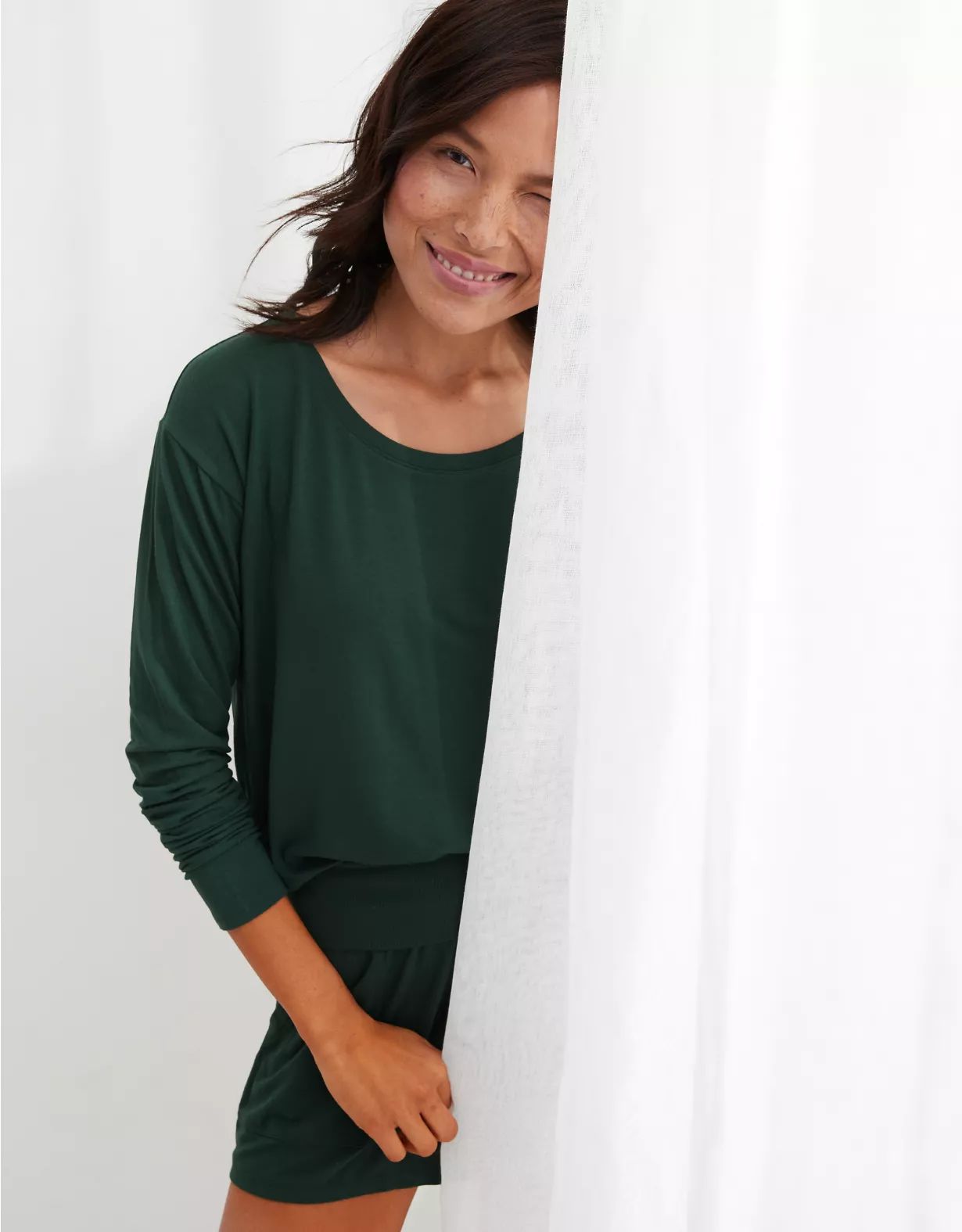 Aerie Real Soft® Long Sleeve Cropped Top | American Eagle Outfitters (US & CA)