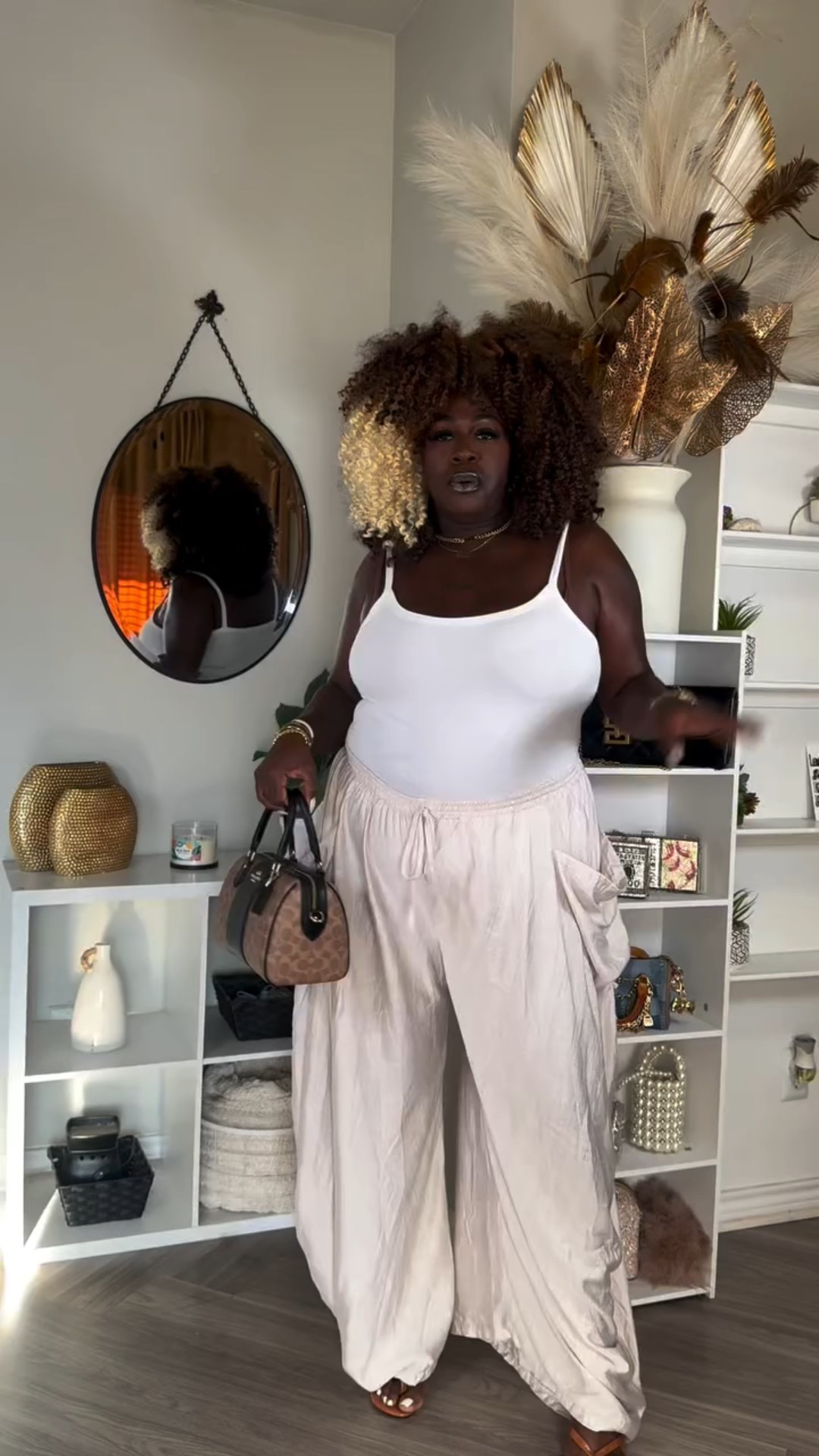 Inspo from @badbrownskinn  These pants are so tea!!! Do you love them #sheinfinds #baggypants #casualfashion #dallascontentcreator