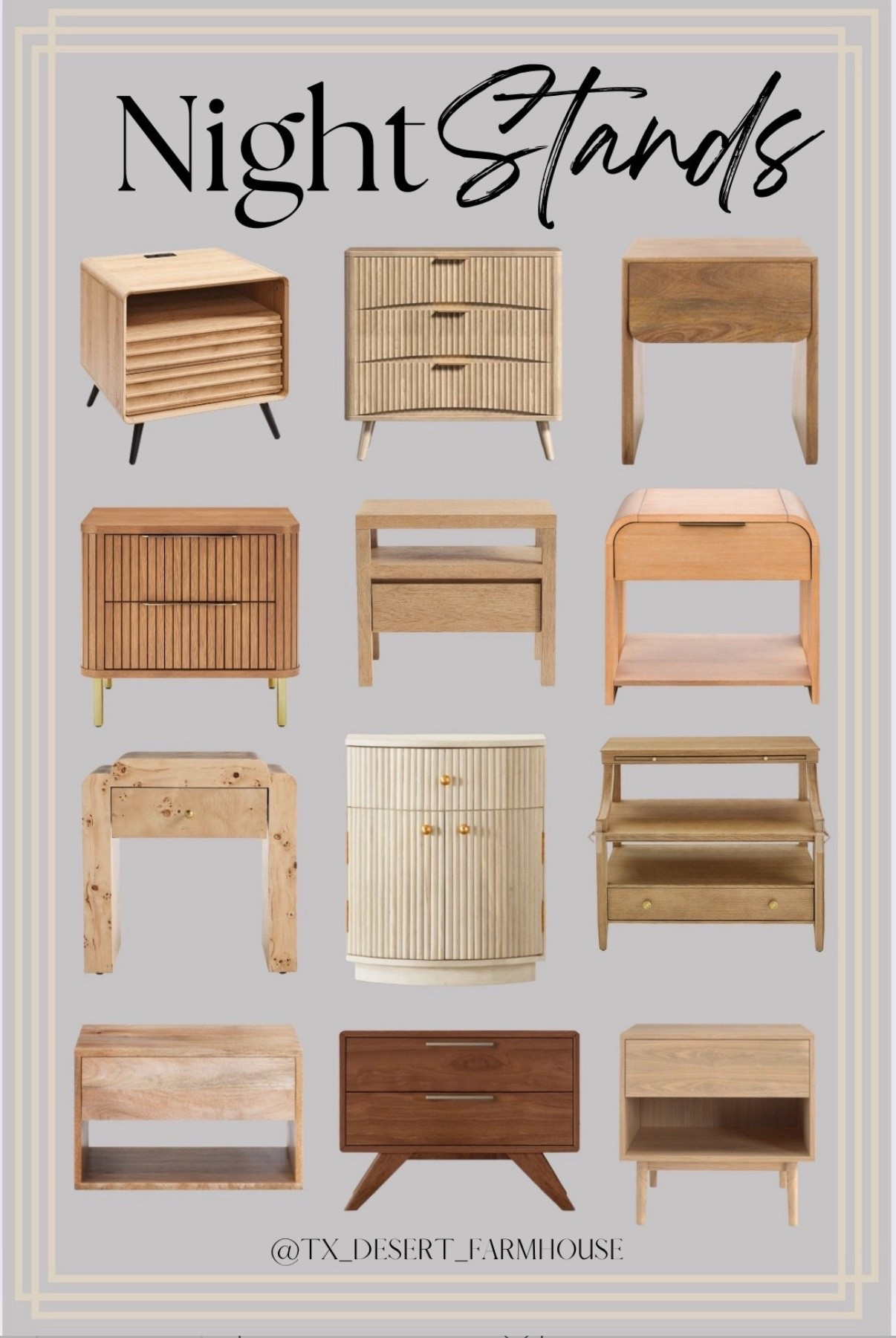 Modern Nighstands for Bedroom

#nightstand #accenttable #bedsidetable #table #bedroom #bedroomfurniture #midcenturymodern #modernnightstand #modernfurniture 

Night Stand Set of 2 [Unique Curved Design] [24" H 23.4" W ] [1.18" Thickened Board] 1-Drawer and 1 Storage Shelf Nightstand Bedside Table Side End Table

HULALA HOME Nightstand with Charging Station, Mid-Century Modern 2 Drawer and Open Shelf Dresser for Bedroom, Fluted Bedside Table, Walnut

Nightstand,Modern Bedside Table with Storage Drawer and Open Wood Shelf, for Living Room, Bedroom and Small Spaces, Accent Night Stand with Solid Wood Legs, Easy Assembly,Walnut Brown

Evermagin 31.5W×29“H Large Fluted Nightstand with 3 Drawer, Light Wood Night Stand Bedside Table, Mid Century Modern Small Dresser for Bedroom, Natural Oak (1, Natural Oak)
#LTKFamily #LTKStyleTip

#LTKHome #LTKdayinmylife #LTKmomlife