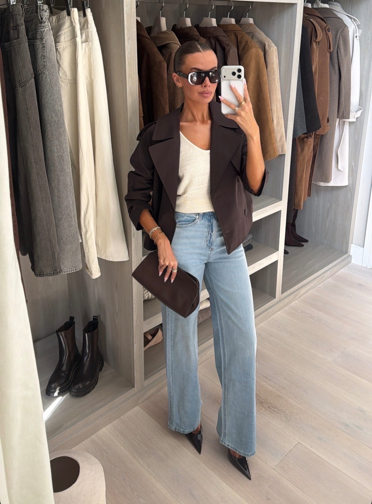 I’m wearing a size 10 in the jacket and 8 tall in the jeans 🤎

#LTKuk #LTKeurope #LTKstyletip