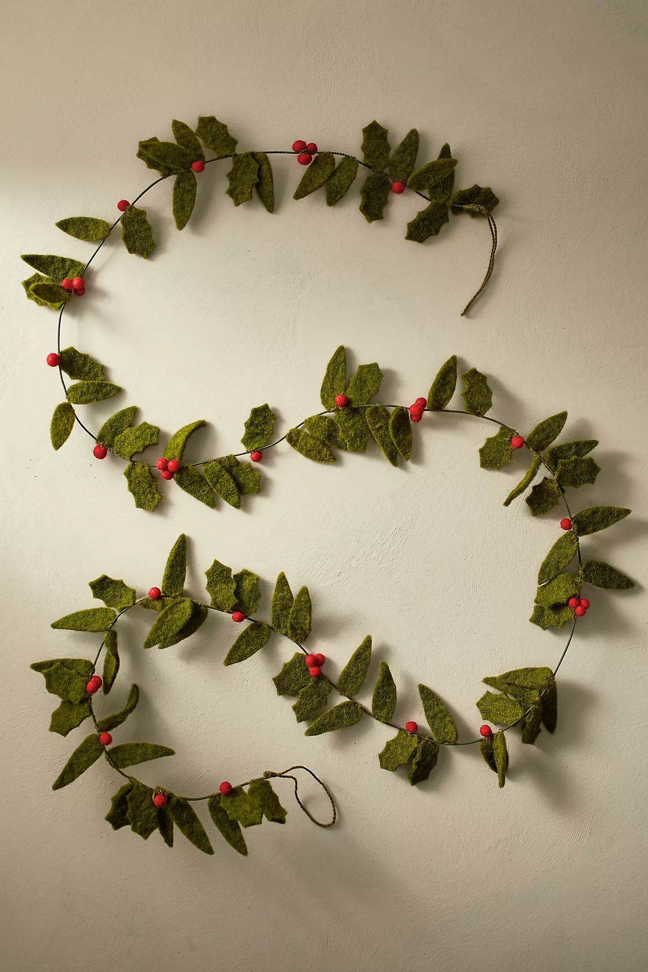 Holly Berry Felt Garland | Anthropologie (US)