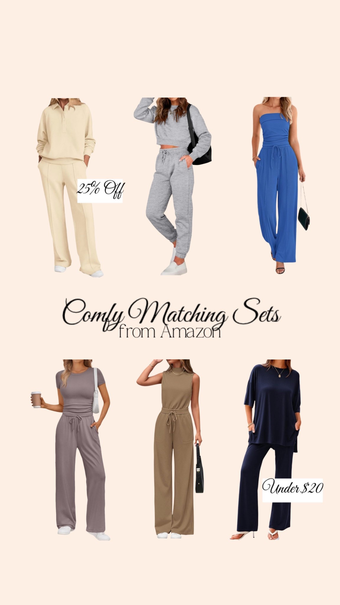 Comfy Matching Sets from Amazon 🫶🏽

matching set, travel outfit, lounge set, loungewear, errands outfit, athleisure, over 40, petite curvy 

#LTKFindsUnder50 #LTKStyleTip #LTKTravel