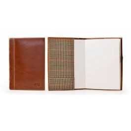 Junior Old English Book Jacket - British Tan Florentine Leather | Barrington Gifts