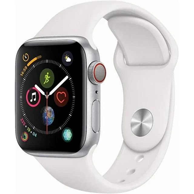 Restored Apple Watch Series 4 44MM Silver Aluminum Case with White Sport Band (Used) Excellent | Walmart (US)