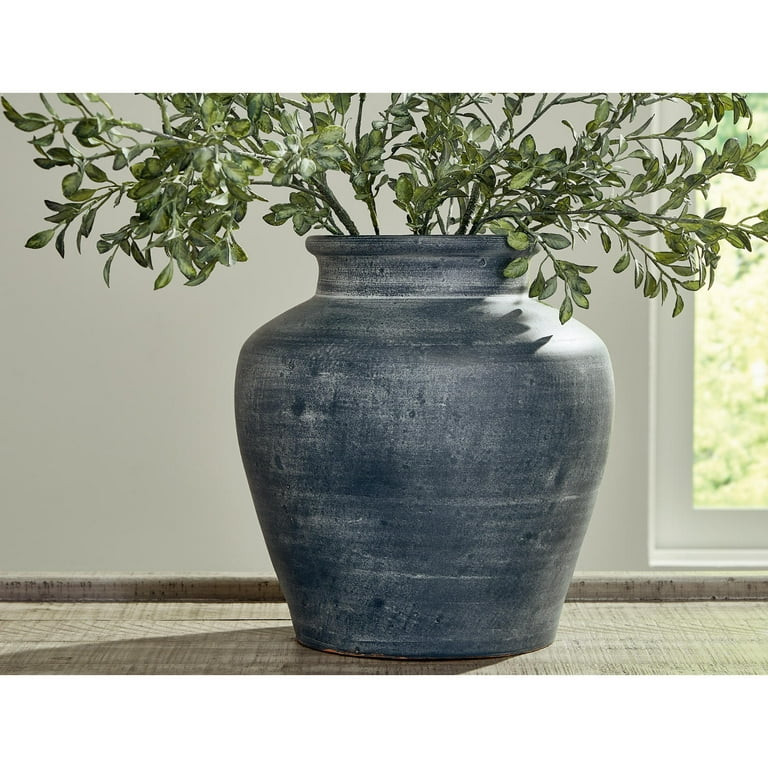 Signature Design by Ashley Meadie Vase, Distressed Blue | Walmart (US)
