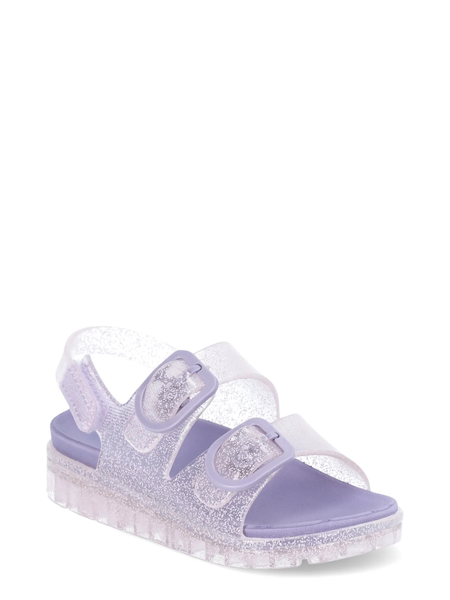 Wonder Nation Toddler Girls Two Buckle Jelly Sandals - Walmart.com | Walmart (US)