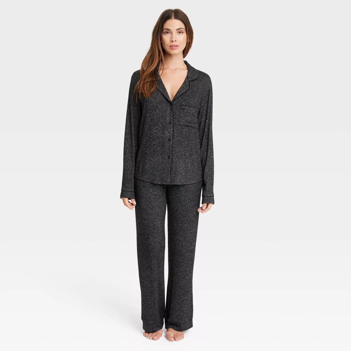 Women's Perfectly Cozy Pajama Set - Stars Above™ Dark Gray M | Target