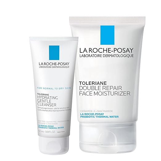La Roche-Posay Toleraine Skin Care Set, Double Repair Face Moisturizer 100ml & Purifying Foaming ... | Amazon (US)