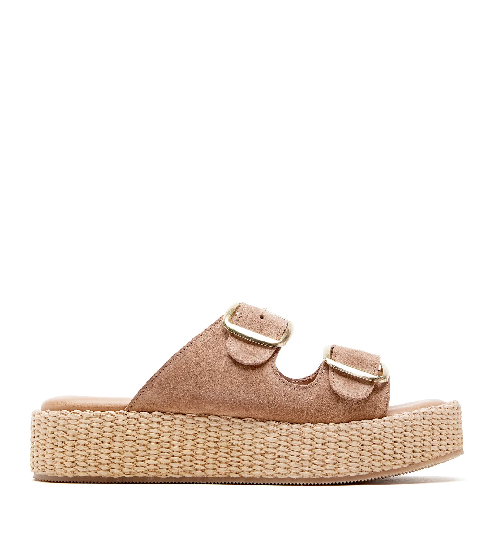 SHEA SUEDE AND RAFFIA SANDAL | La Canadienne