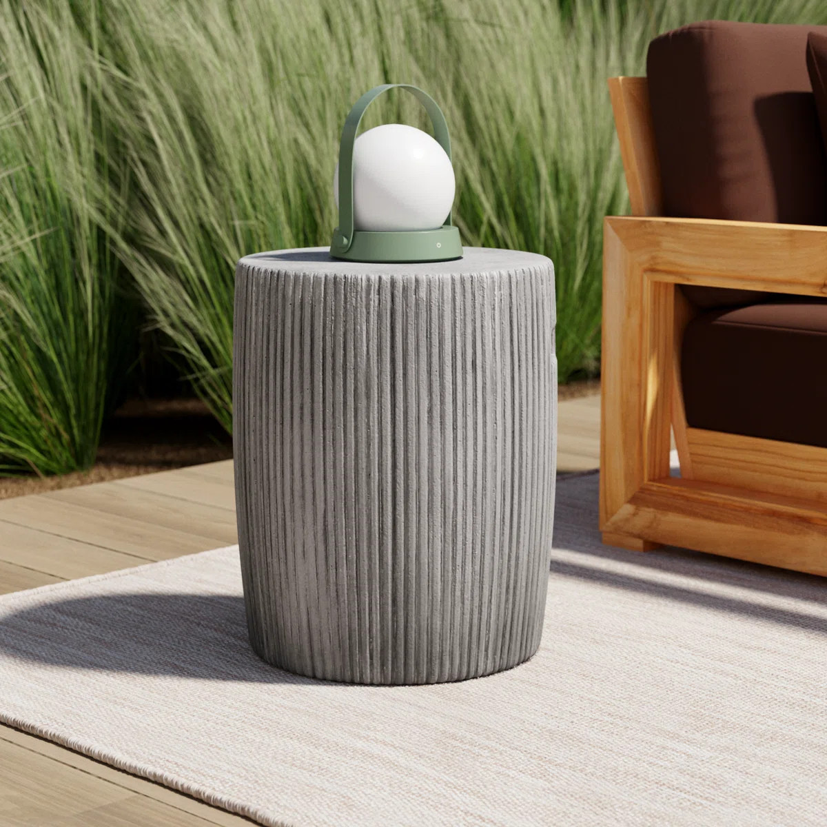 Lionel Round Outdoor Side Table , 15'' in. W 15'' in. D | Wayfair North America