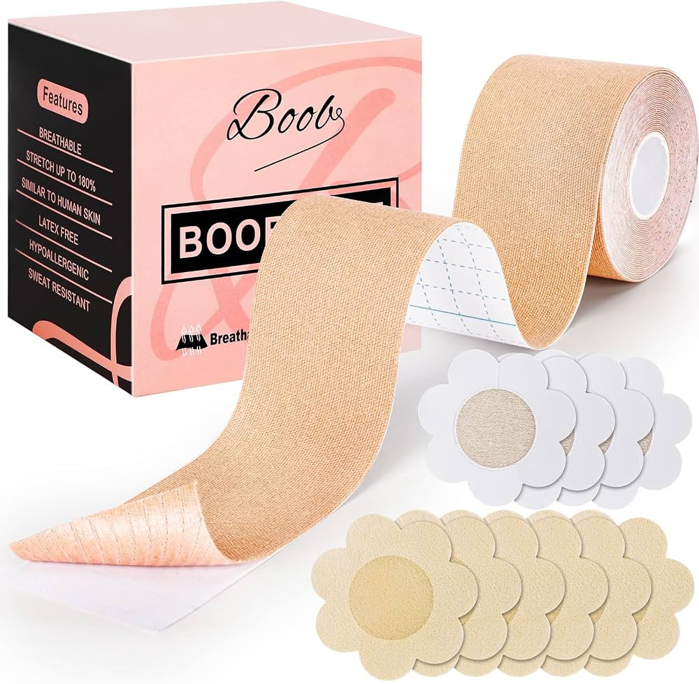 Boob Tape,Boobytape for Breast Lift,Suitable for A-E,Breast Tape Lifting Large Breast Lift Tape | Amazon (US)