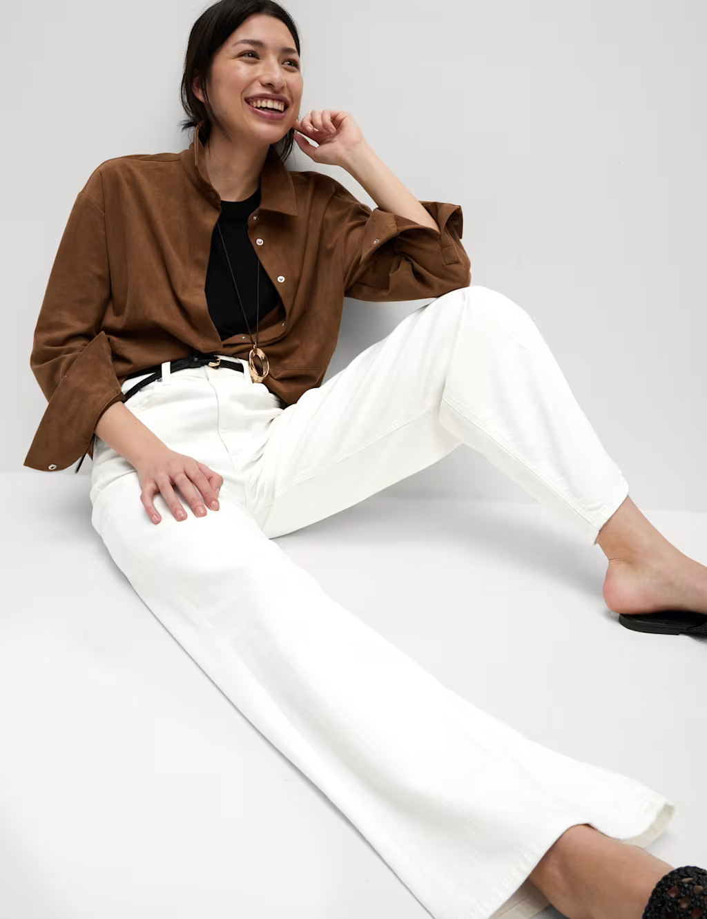 High Waisted Smart Wide Leg Jeans | Marks & Spencer (UK)