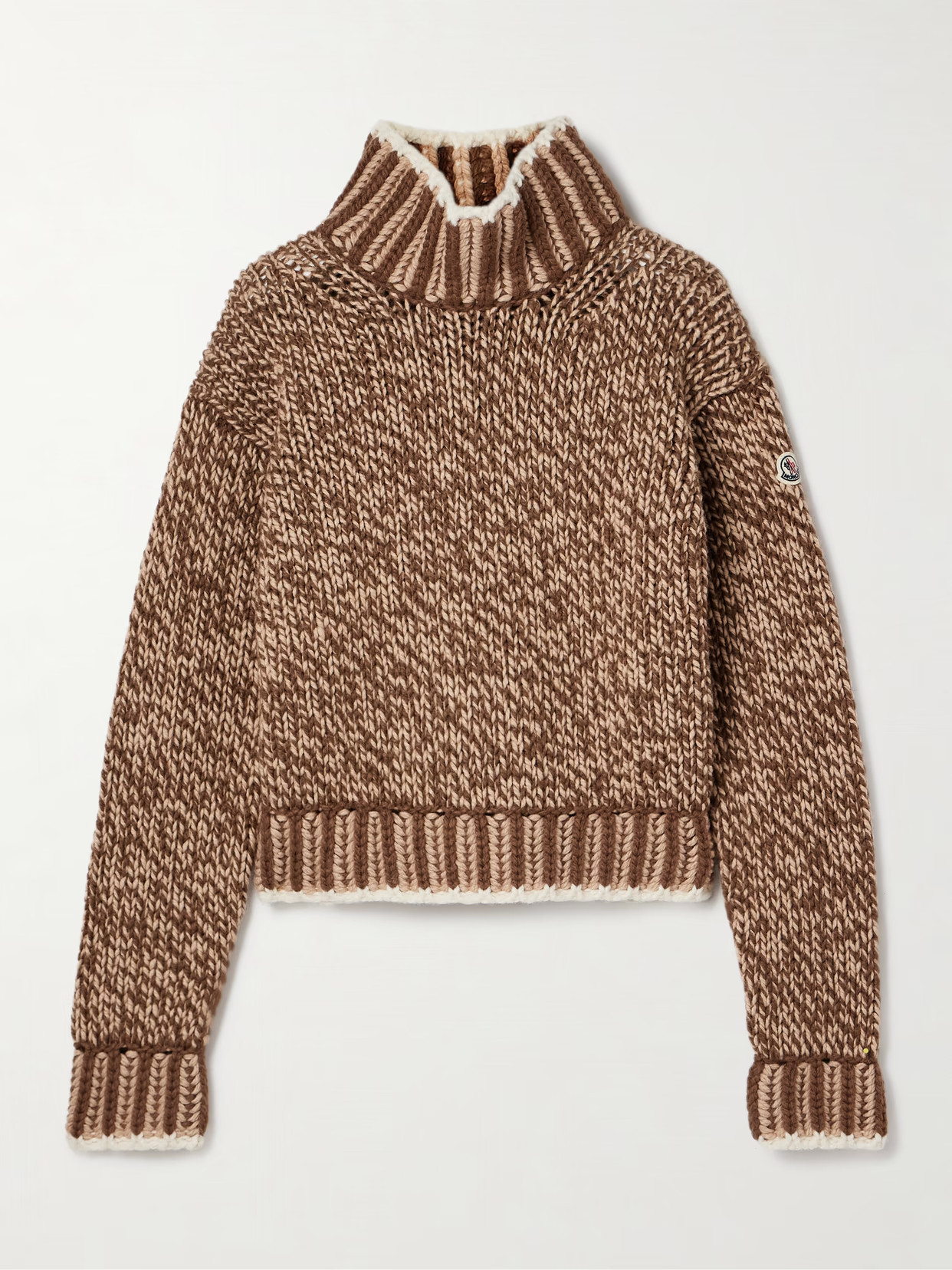 Moncler - Wool-blend Turtleneck Sweater - Brown - x small | NET-A-PORTER APAC