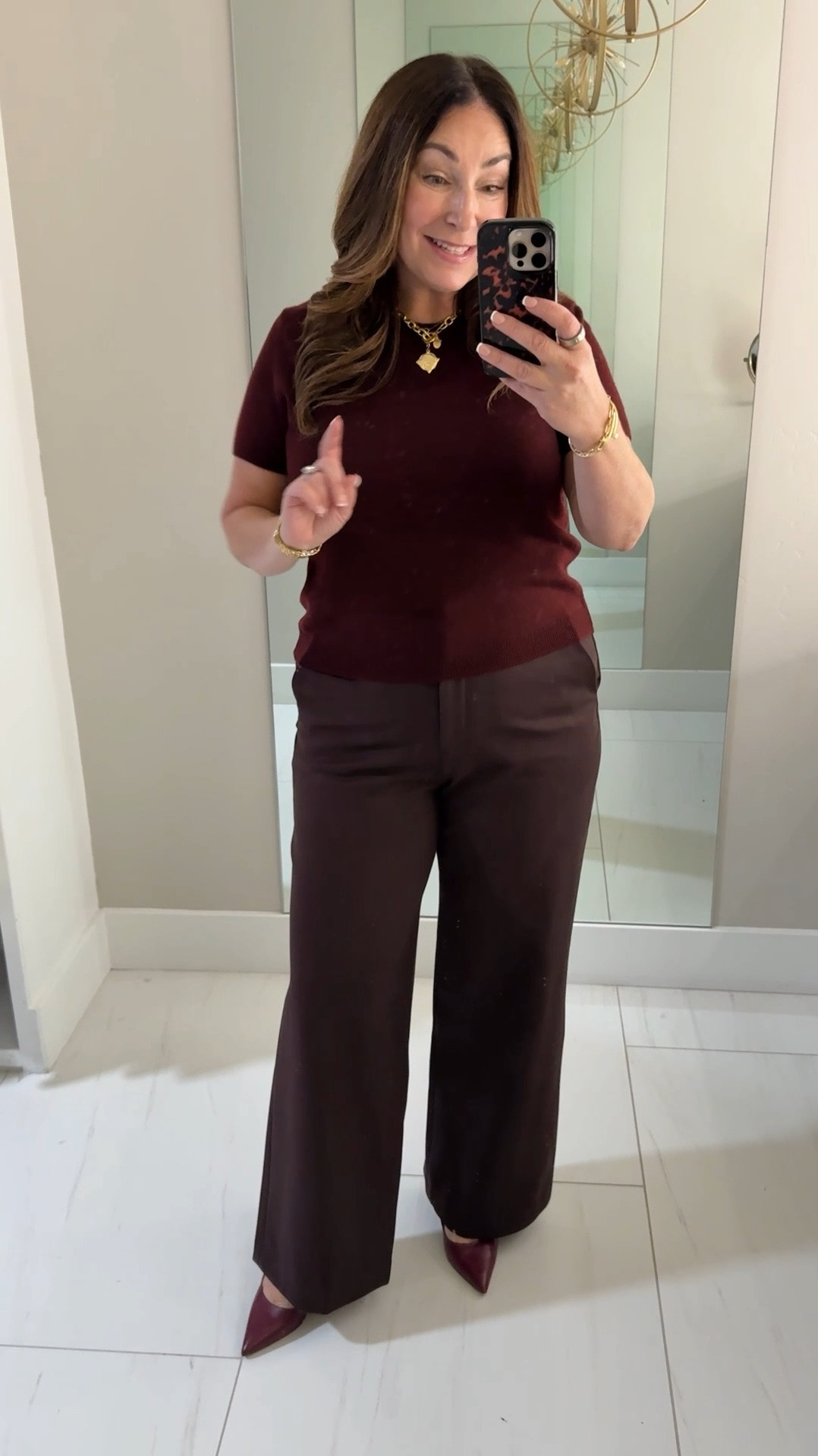 Fall business casual outfits 

Wearing burgundy sweater in large, tts | Brown Quince pants tts, 14 | Tan puff sleeve tts, L | Brown Linen blend pants size down if in-between wearing 32 but have some room | green poncho sweater tts, L | black ponte pant tts, 32 

#LTKMidsize #LTKSeasonal #LTKWorkwear