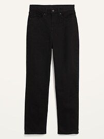 Extra High-Waisted Sky-Hi Straight Black Jeans for Women | Old Navy (US)