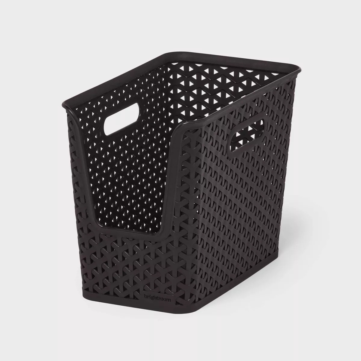 Y-Weave Narrow Easy Access Decorative Storage Basket Black - Brightroom™: Portable, Stackable, ... | Target