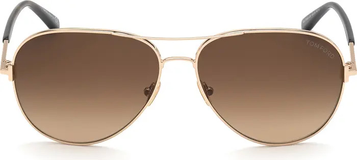 TOM FORD Clark 59mm Gradient Aviator Sunglasses | Nordstrom | Nordstrom