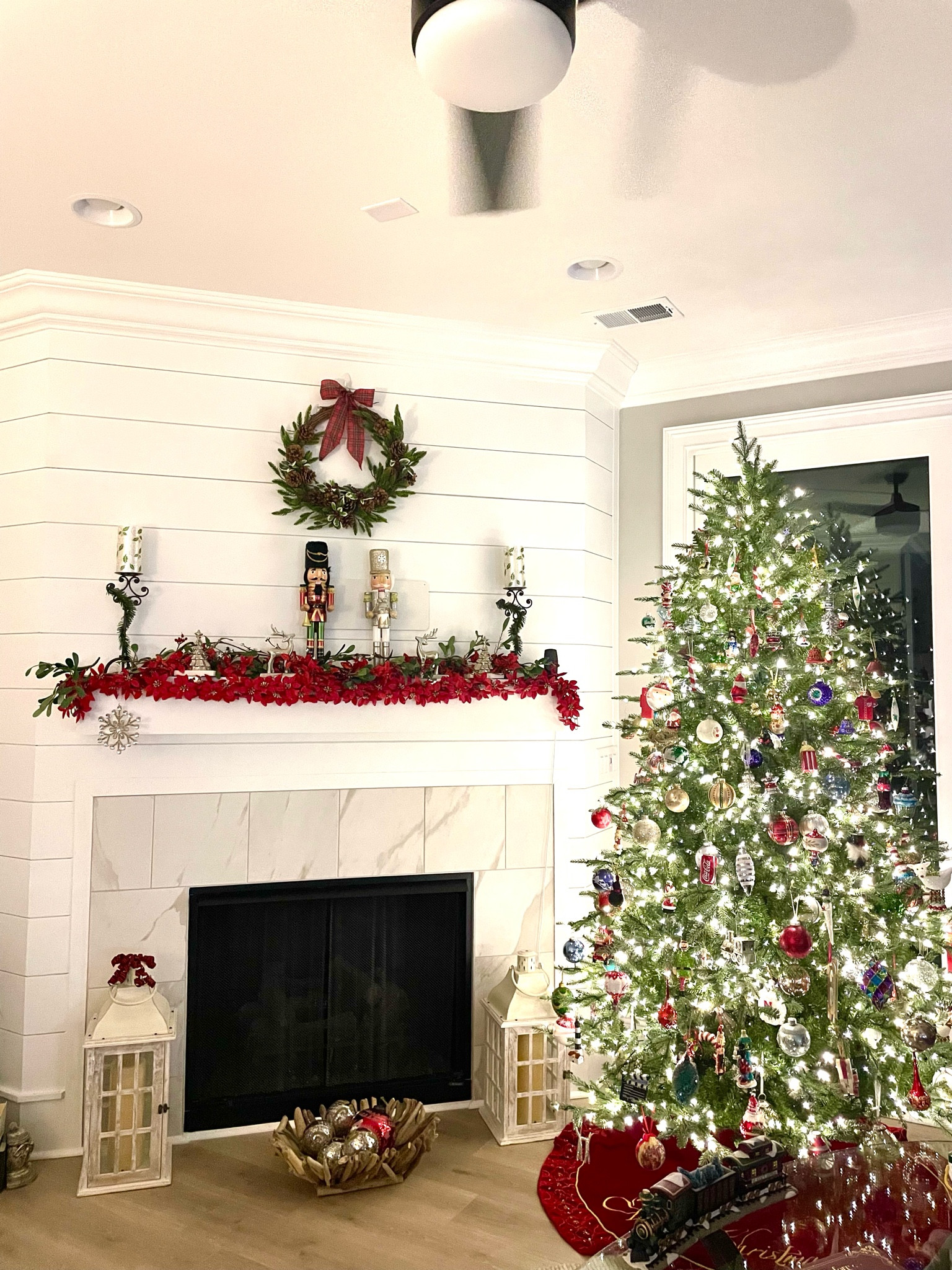 Christmas decor. Christmas tree. Holiday decor. Fireplace decor.#LTKhome 

#LTKHoliday #LTKSeasonal