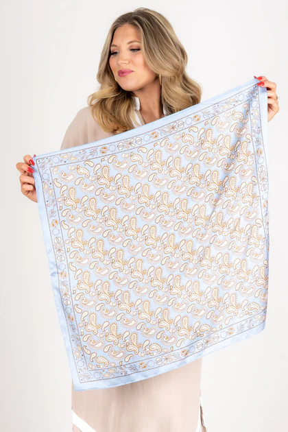 Next Level Blue Paisley Satin Scarf | The Willow Tree