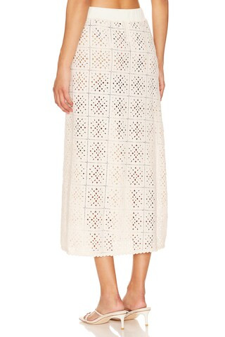 Agua Bendita X Revolve Mira Gres Crochet Midi Skirt in Beige from Revolve.com | Revolve Clothing (Global)