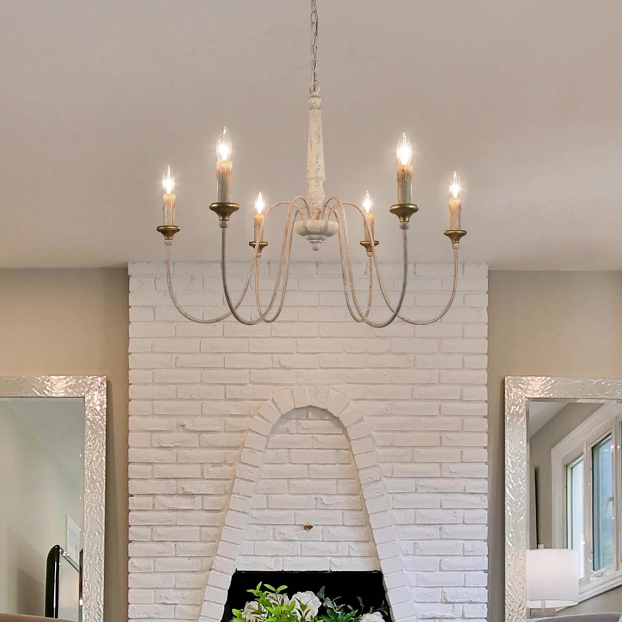 Gravitt 6 - Light Candle Style French Country Chandelier | Wayfair North America