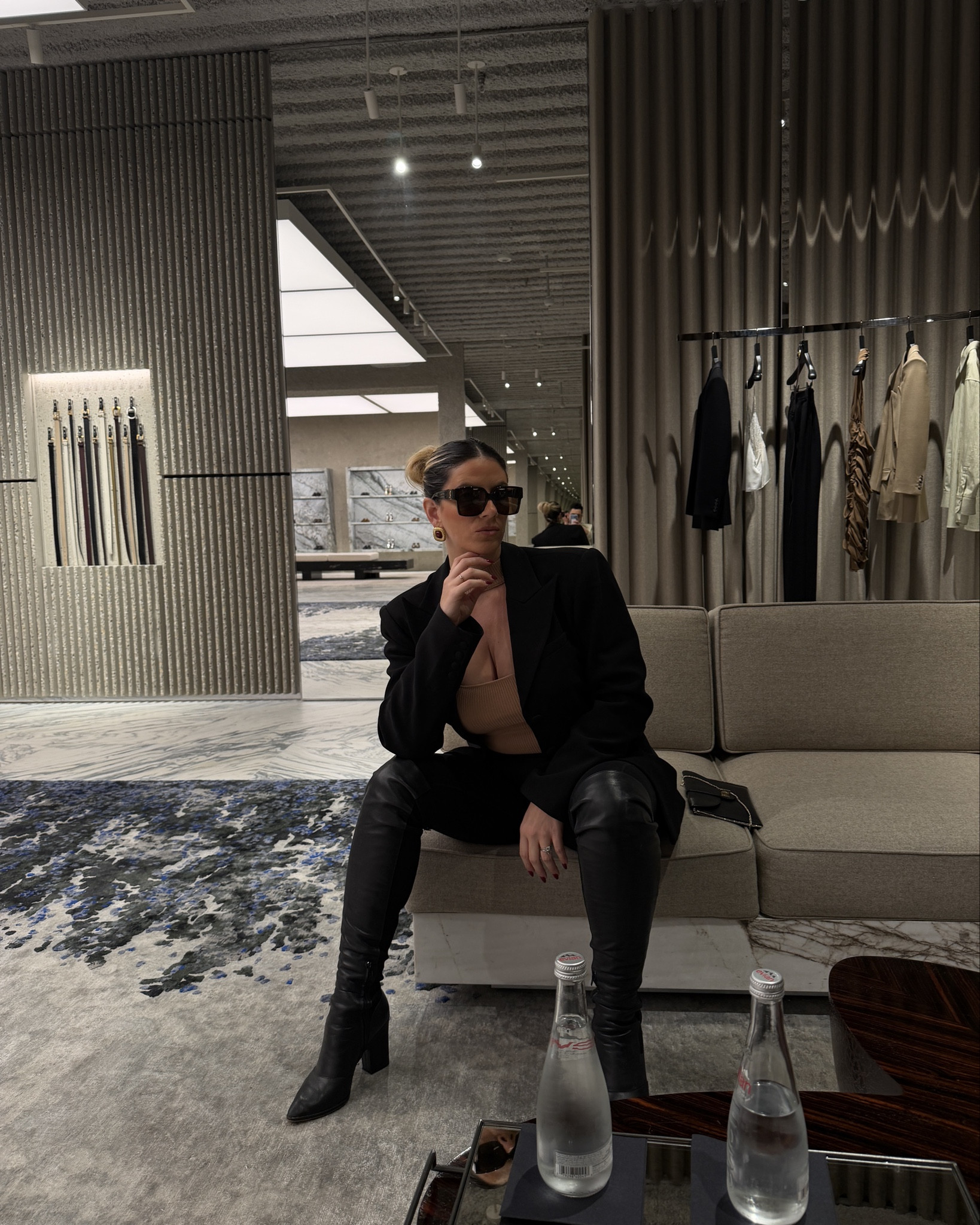 YSL READY 🖤🪩 the perfect elegant and chic all black look for shopping designer bags. 

Black leather knee high boots, black blazer coat that can also be worn as a dress, tan turtleneck, YSL sunglasses — Saint laurent

#ysl #allblackeverything #black #chic #elegant #paris #designer #elegant #highfashion #ootd #boots #blazer #coat #saintlaurent

#LTKdayinmylife #LTKgrwm #LTKootd