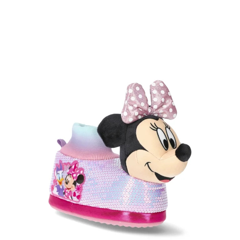 Disney Minnie Mouse Toddler Girls Minnie Mouse Slippers, Sizes 7/8-5/6 | Walmart (US)