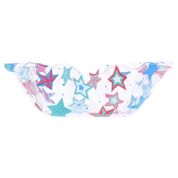 Stars Ruffle Serving Bowl, Red/White/Blue, Patriotic by Way To Celebrate - Walmart.com | Walmart (US)