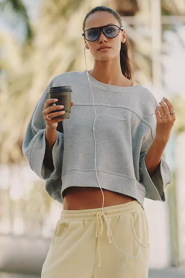 Daily Practice 100% Cotton Curved Oversized Top | Anthropologie (US)