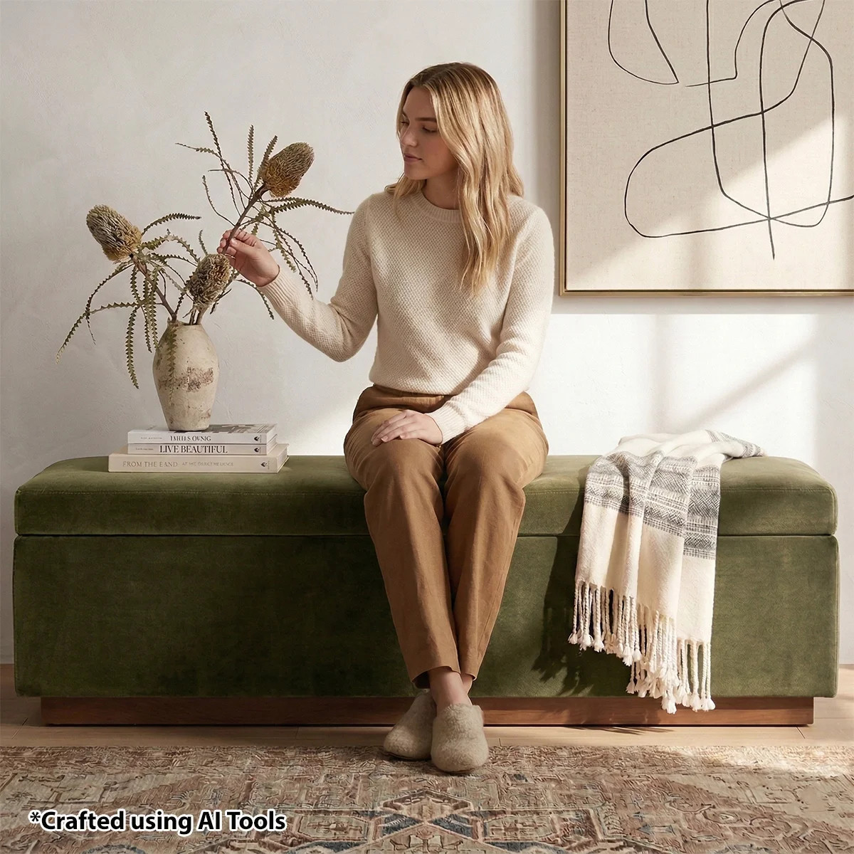 60" Wide Mid-Century Upholstered Flip-Top Velvet Storage Bench With Solid Wood Base | Wayfair North America