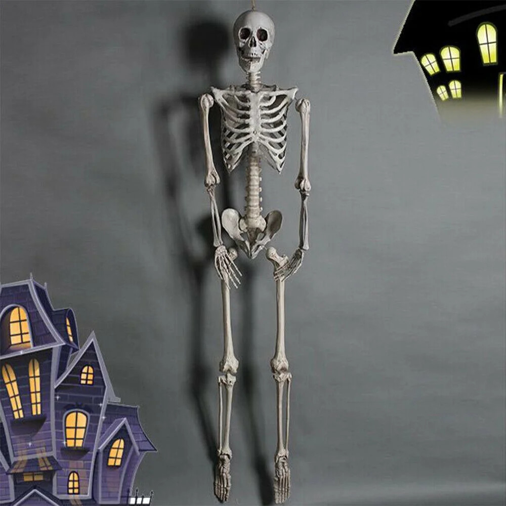 Halloween Decorations 5.6FT Poseable Halloween Skeleton Full Body Life-Size Skeleton Prop Hallowe... | Walmart (US)