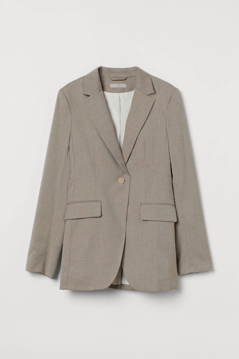 H & M - Fitted Blazer - Brown | H&M (US, CA, MX)