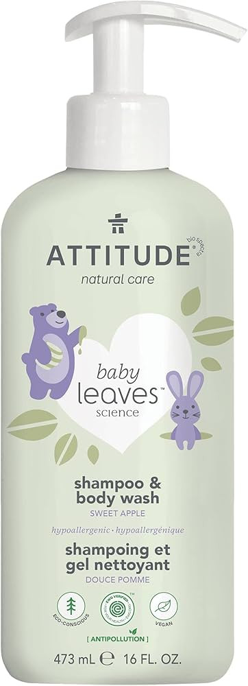 ATTITUDE 2-in-1 Hair Shampoo and Body Wash, EWG Verified, Plant and Mineral-Based Ingredients, Ve... | Amazon (US)