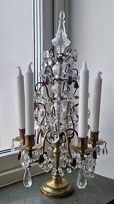 French antique 1890s candelabra crystal prisms  | eBay | eBay US
